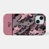 Zeitgenössisches Tarnmuster iPhone 15 Hülle (Rückseite (Horizontal))