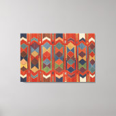 Zeitgenössisches Türkisches Kilim-Muster-Triptych Leinwanddruck (Vorderseite)