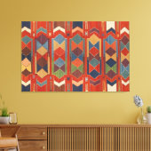 Zeitgenössisches Türkisches Kilim-Muster-Triptych Leinwanddruck (Insitu (Wohnzimmer))