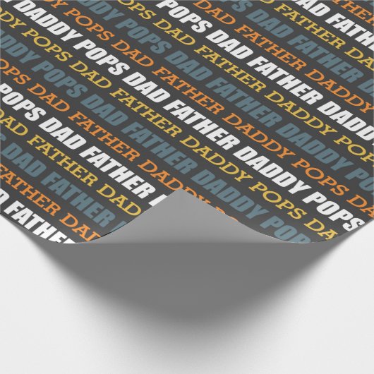 Zeitgenössisches Typografie-Wrapping Paper Geschenkpapier (Ecke)