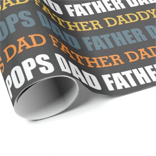 Zeitgenössisches Typografie-Wrapping Paper Geschenkpapier (Rolleneckpunkt)