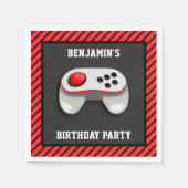 Zeitgenössisches Video Game Birthday Party Paper Serviette (Vorderseite)