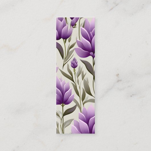 Zeitgenössisches Waldorfmuster Art Lesezeichen Telefonnummerkarte (Rückseite)