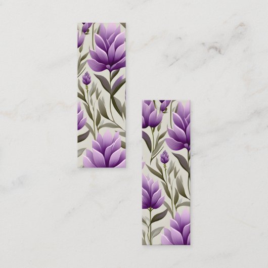 Zeitgenössisches Waldorfmuster Art Lesezeichen Telefonnummerkarte (Vorne/Hinten)