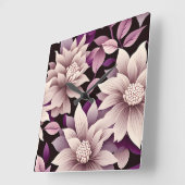 Zeitgenössisches Waldorfmuster Quadratische Wanduhr (Winkel)