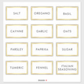 Zeitgenössisches Waterproof-Etikett für Gewürzgläs Aufkleber (Blatt)