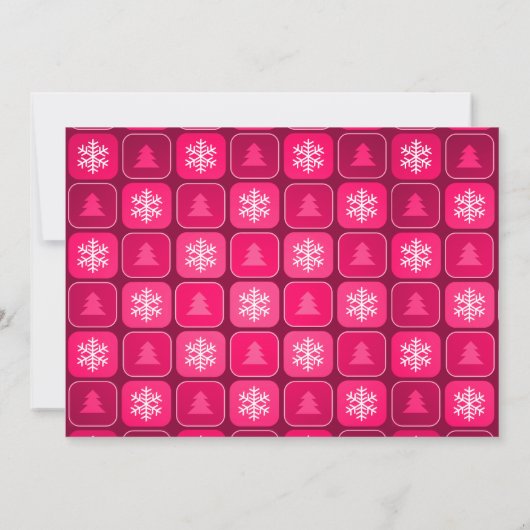 Zeitgenössisches Weihnachtsbaum & Geschenke-Foto Karte (Rückseite)