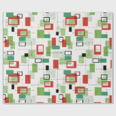 Zeitgenössisches Weihnachtswrapping-Papier aus dem Geschenkpapier (Flach)