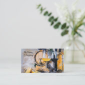 Zeitgenössisches Wine Theme Custom Business Card Visitenkarte (Stehend Vorderseite)