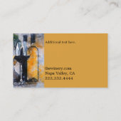 Zeitgenössisches Wine Theme Custom Business Card Visitenkarte (Rückseite)