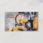 Zeitgenössisches Wine Theme Custom Business Card Visitenkarte (Vorderseite)