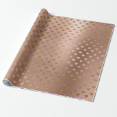 Zeitgenössisches zartes Herz Rosa Rose Gold Glam Geschenkpapier (Ungerollt)