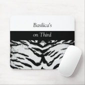 Zeitgenössisches Zebra Stripe Black and White Mous Mousepad (Mit Mouse)