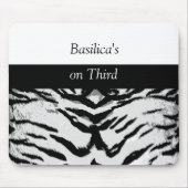 Zeitgenössisches Zebra Stripe Black and White Mous Mousepad (Vorne)