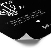 Zeitgenössisches Zeichen für schwarze Windeln Poster (Ecke)