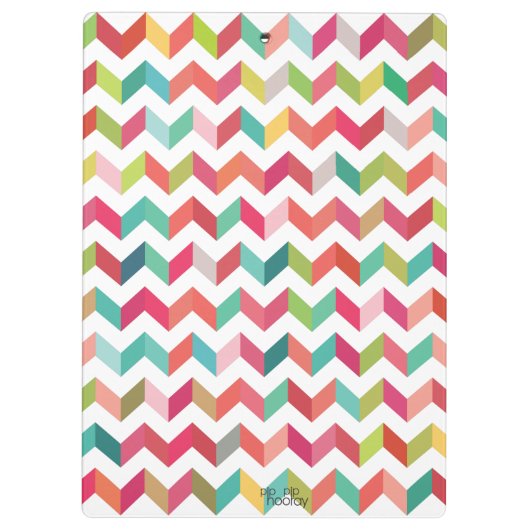 Zeitgenössisches Zickzack Muster-Klippbrett Klemmbrett (Rückseite)