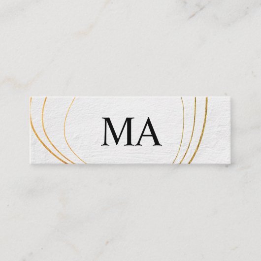 Zeitgenössisches Zirkularmuster - Weiße Textur Mini Visitenkarte (Vorderseite)