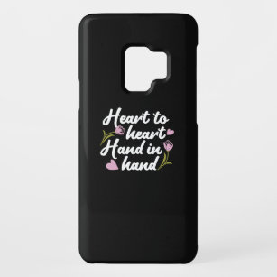 Zeitgenössisches Zitat "Herz zu Herz, Hand zu Hand Case-Mate Samsung Galaxy S9 Hülle