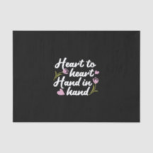 Zeitgenössisches Zitat "Herz zu Herz, Hand zu Hand