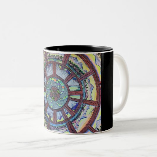 Zeitgeschenkschiene Zweifarbige Tasse (VorderseiteRechts)