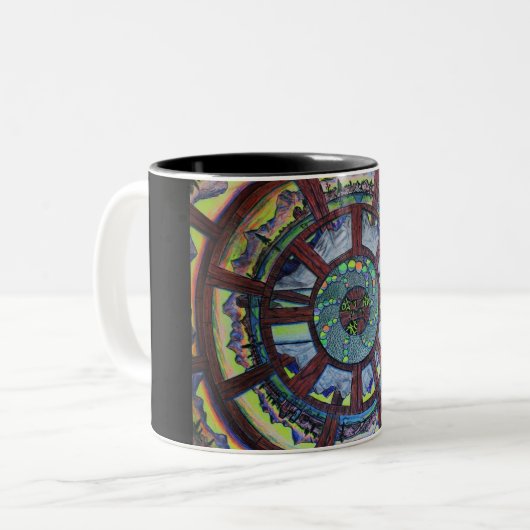 Zeitgeschenkschiene Zweifarbige Tasse (Vorderseite Links)