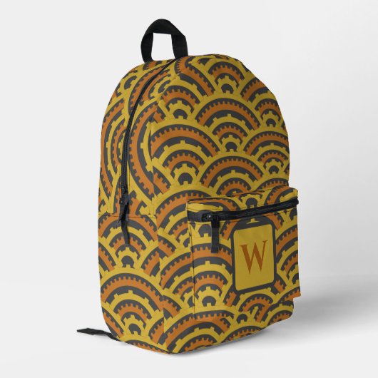Zeitgewölbe Bedruckter Rucksack (Rückseitige Ecke links)