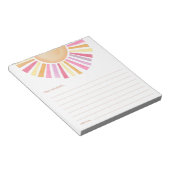 Zeitkapsel Boho Sonnenschein Gelb pink Notizblock (angewinkelt)