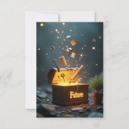 Zeitkapsel Ihrer zukünftigen Meditationskarte Einladung