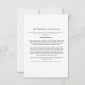 Zeitkapsel Ihrer zukünftigen Meditationskarte Einladung (Rückseite)