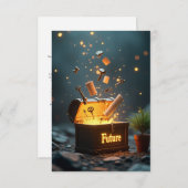 Zeitkapsel Ihrer zukünftigen Meditationskarte Einladung (Vorne/Hinten)