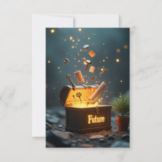 Zeitkapsel Ihrer zukünftigen Meditationskarte Einladung