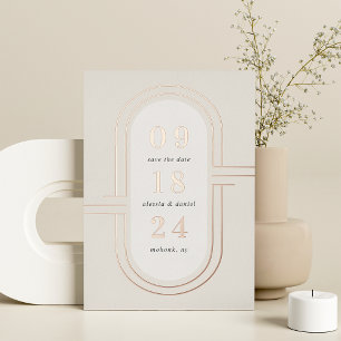 Zeitkapsel   Moderne Deko Foil Save the Date Card Folieneinladung
