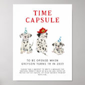 Zeitkapselunterschrift | Birthday Party Poster (Vorne)