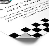 Zeitkapselunterschrift | Boy Race Car Geburtstagsp Poster (Ecke)