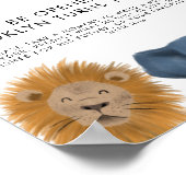 Zeitkapselunterschrift | Boy Safari Geburtstagspar Poster (Ecke)