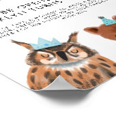 Zeitkapselunterschrift | Boy Woodland Geburtstagsp Poster (Ecke)