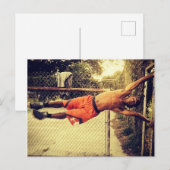 Zeitkarten für die Ausübung menschlicher Flaggen Postkarte (Vorne/Hinten)