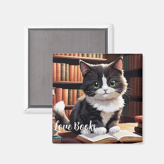 Zeitkatzenschrift lesen magnet (Vorderseite/Rückseite)