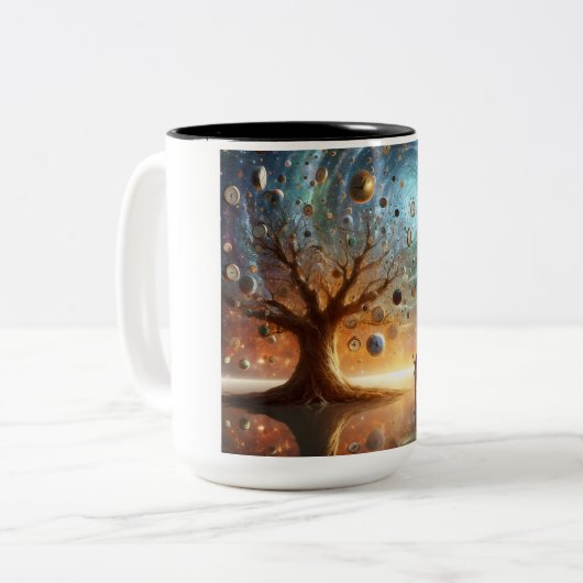 Zeitkeepers' Grove Zweifarbige Tasse (Vorderseite Links)