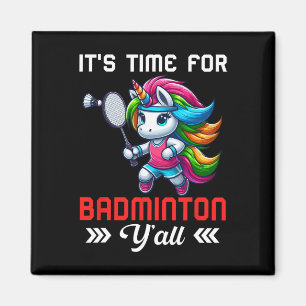 Zeitkostüm für Badminton Kostüm Farbiges Einhorn Magnet