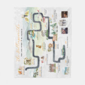 Zeitleiste der Beziehungen | Niedlich Personalisie Fleecedecke (Vorderseite)