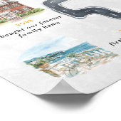 Zeitleiste der Beziehungen | Niedlich Personalisie Poster (Ecke)