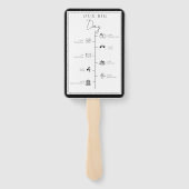 Zeitleiste des Chic Black Botanic Wappen Events Fächer (Rückseite)