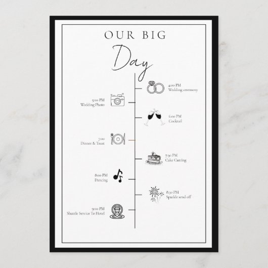 Zeitleiste des Chic Black Botanic Wappen Events Programm (Rückseite)