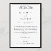 Zeitleiste des Chic Black Botanic Wappen Events Programm (Vorderseite)