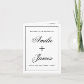 Zeitleiste des eleganten Foldable Wedding Party Pr Karte (Vorderseite)