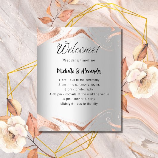 Zeitleiste des Goldmarmorprogramms für die Hochzei