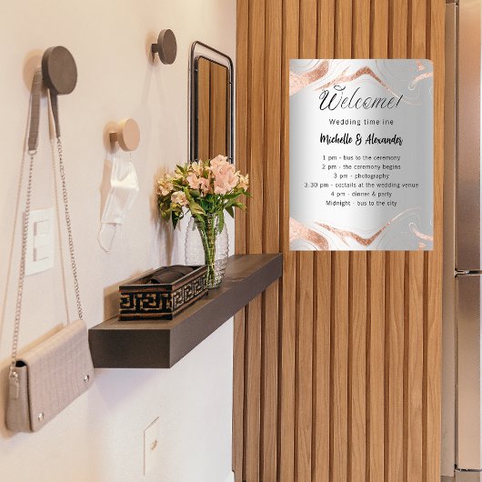 Zeitleiste des Goldmarmorprogramms für die Hochzei Poster