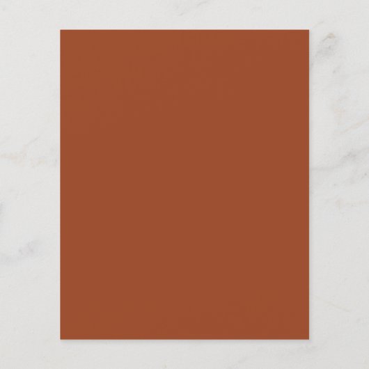 Zeitleiste des Hochzeitsprogramms für Burnt orange (Rückseite)