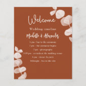 Zeitleiste des Hochzeitsprogramms für Burnt orange (Vorderseite)